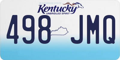 KY license plate 498JMQ