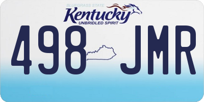 KY license plate 498JMR