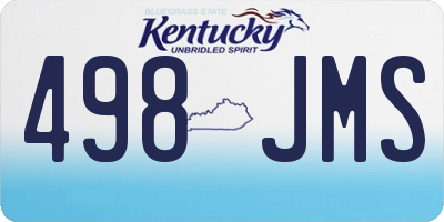 KY license plate 498JMS