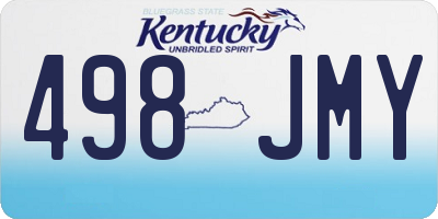 KY license plate 498JMY