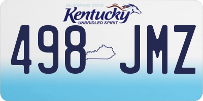 KY license plate 498JMZ