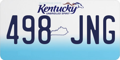 KY license plate 498JNG