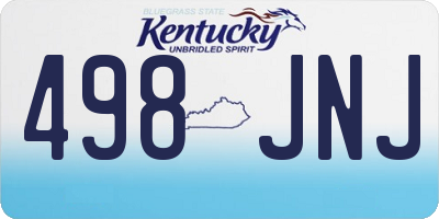 KY license plate 498JNJ