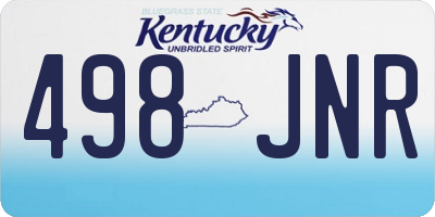 KY license plate 498JNR