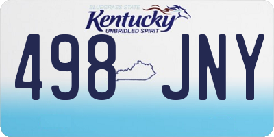 KY license plate 498JNY