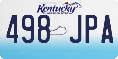 KY license plate 498JPA