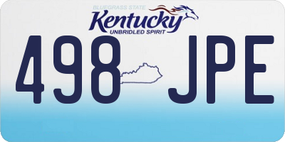 KY license plate 498JPE