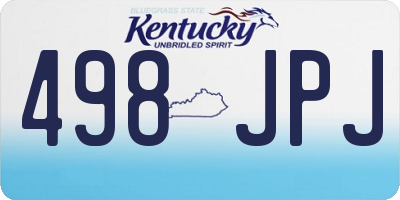 KY license plate 498JPJ