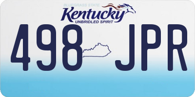 KY license plate 498JPR