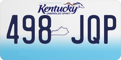 KY license plate 498JQP