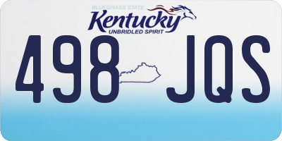 KY license plate 498JQS