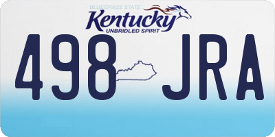 KY license plate 498JRA