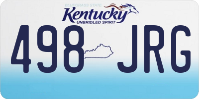 KY license plate 498JRG