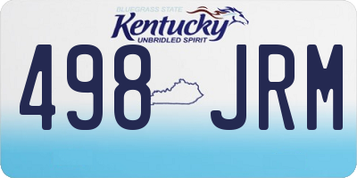 KY license plate 498JRM