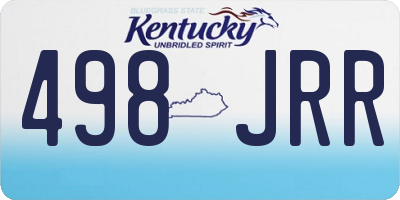 KY license plate 498JRR