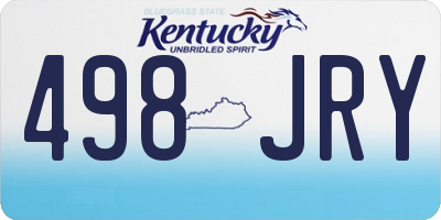 KY license plate 498JRY