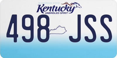 KY license plate 498JSS
