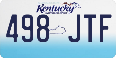 KY license plate 498JTF
