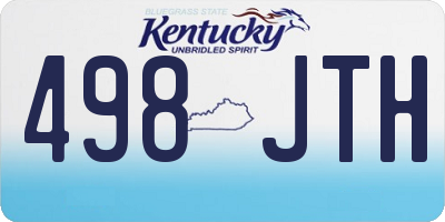 KY license plate 498JTH