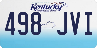 KY license plate 498JVI