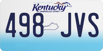 KY license plate 498JVS