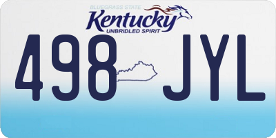 KY license plate 498JYL