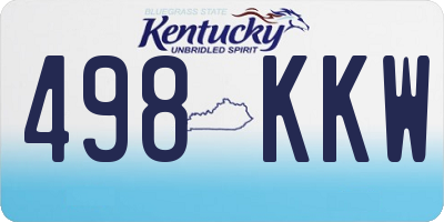 KY license plate 498KKW