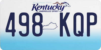 KY license plate 498KQP