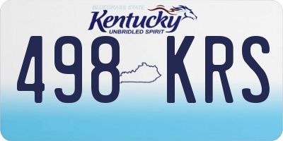 KY license plate 498KRS