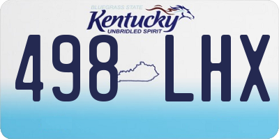 KY license plate 498LHX