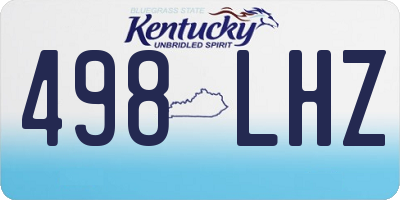 KY license plate 498LHZ