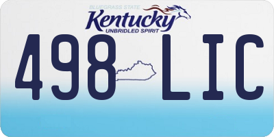 KY license plate 498LIC