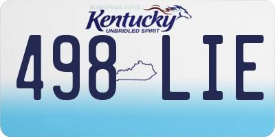 KY license plate 498LIE