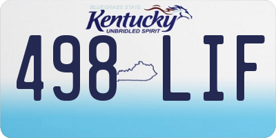 KY license plate 498LIF