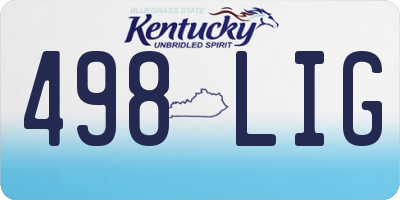 KY license plate 498LIG