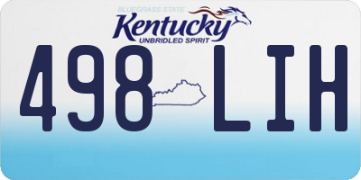 KY license plate 498LIH