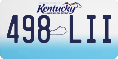 KY license plate 498LII