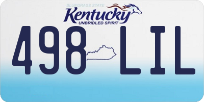 KY license plate 498LIL