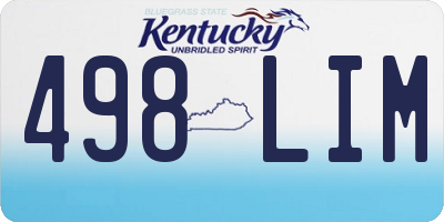 KY license plate 498LIM
