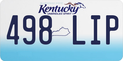 KY license plate 498LIP