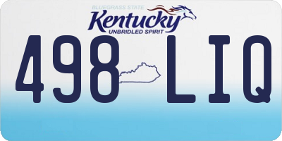 KY license plate 498LIQ