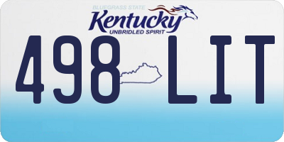 KY license plate 498LIT