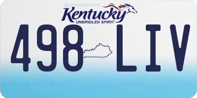 KY license plate 498LIV
