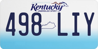 KY license plate 498LIY