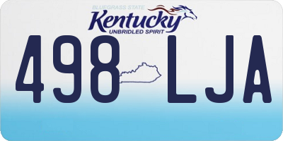 KY license plate 498LJA
