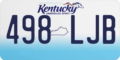 KY license plate 498LJB