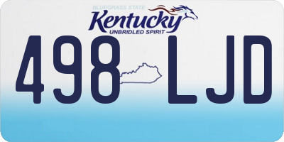 KY license plate 498LJD