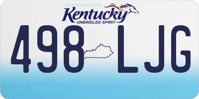 KY license plate 498LJG