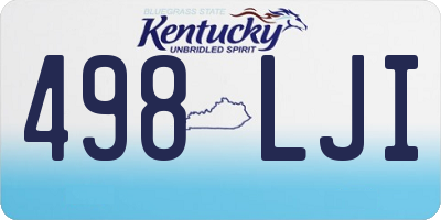 KY license plate 498LJI