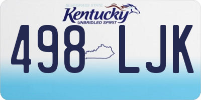 KY license plate 498LJK